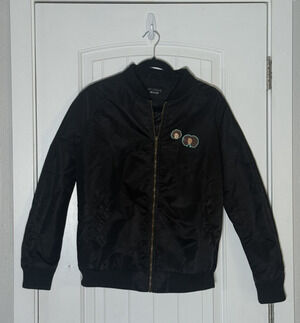 BROAD CITY x WILDFANG Black YAAAS QUEEN JACKET Size M